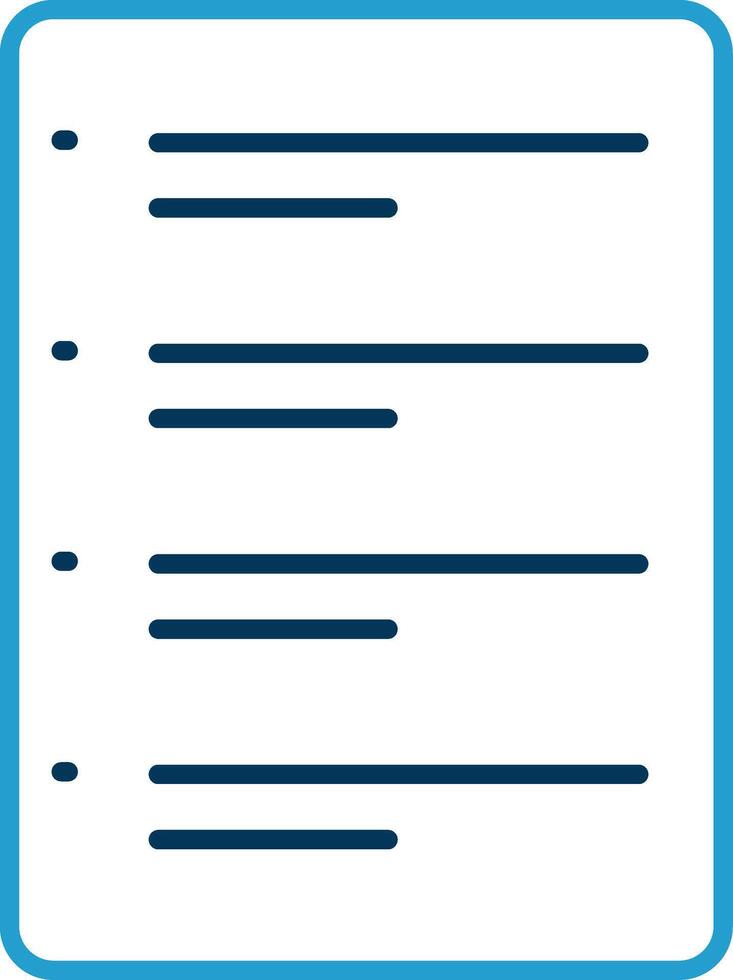 To Do List Line Blue Two Color Icon vector