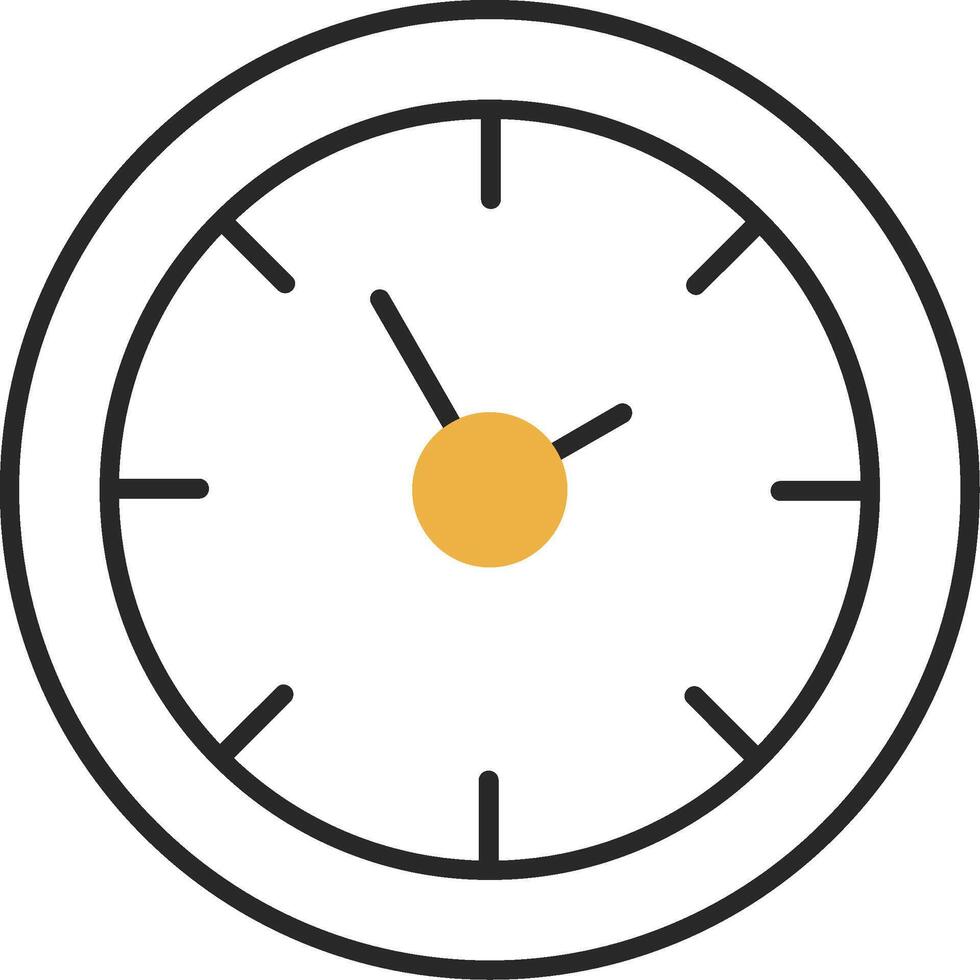 Time Skined Filled Icon vector