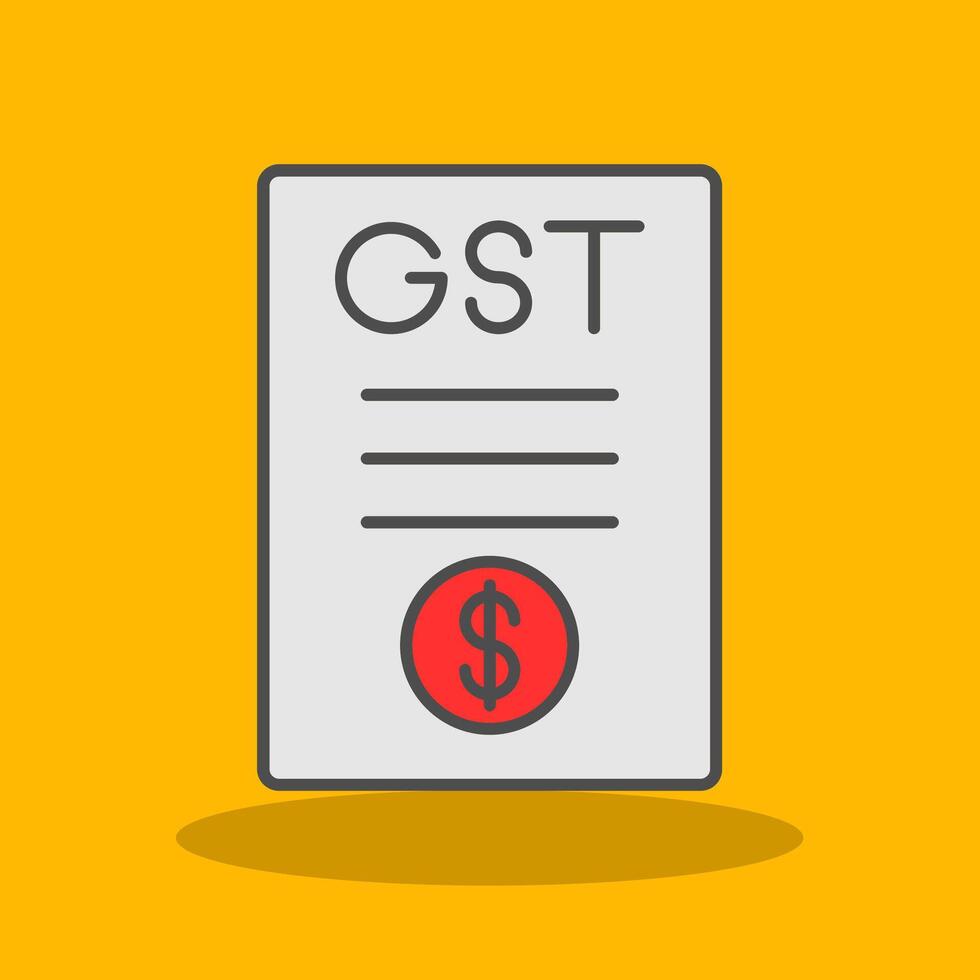 Gst Filled Shadow Icon vector