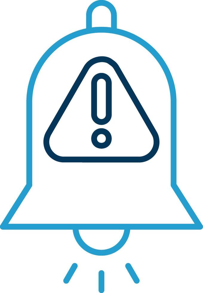 Interruption Line Blue Two Color Icon vector