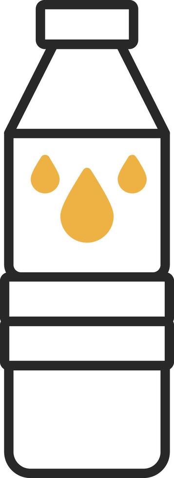 Water Bottle Skined Filled Icon vector