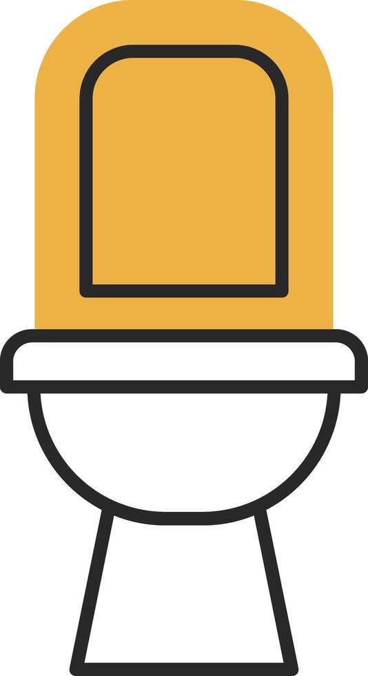 Toilet Skined Filled Icon vector