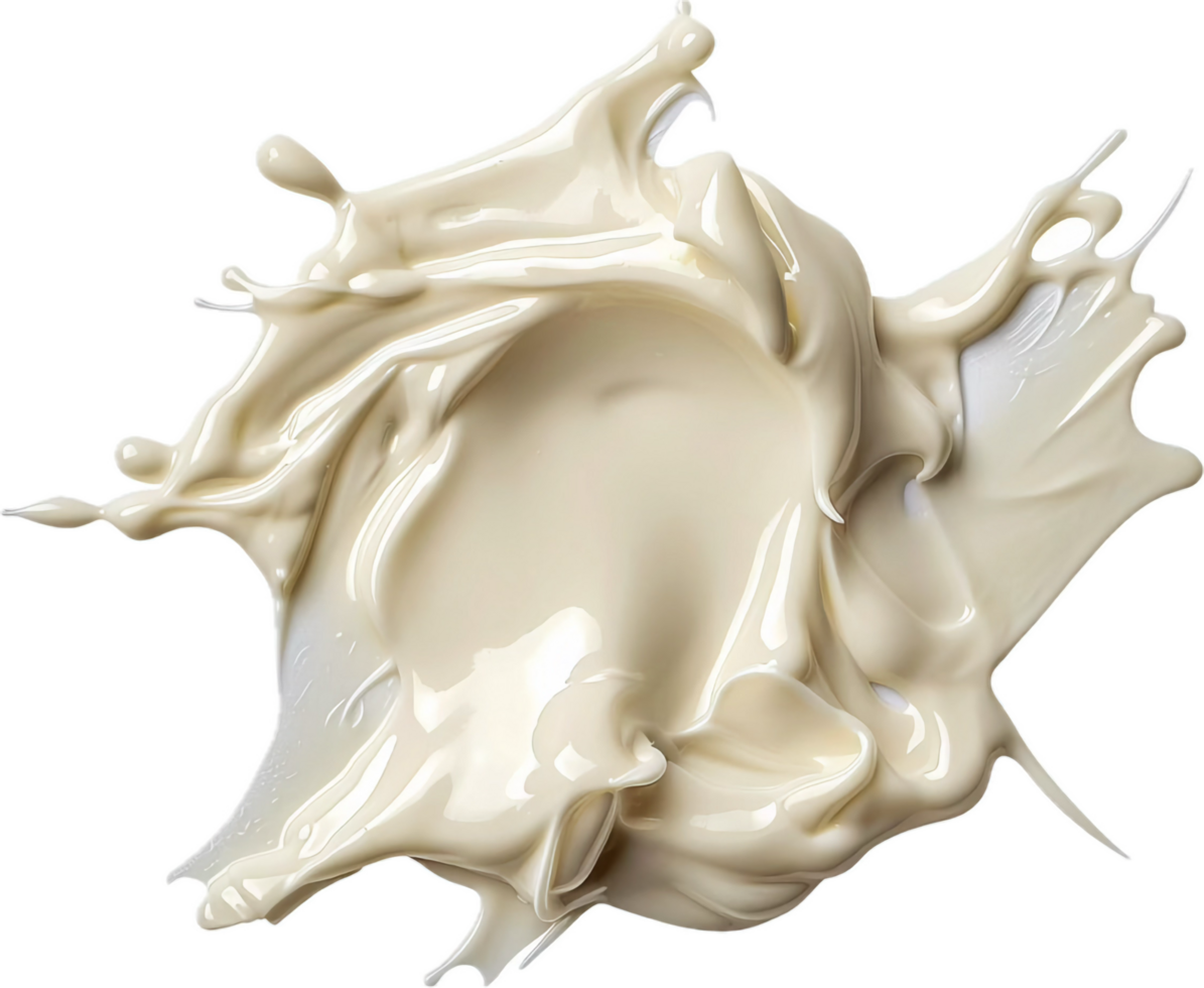 Creamy White Cosmetic Lotion Texture Splash png