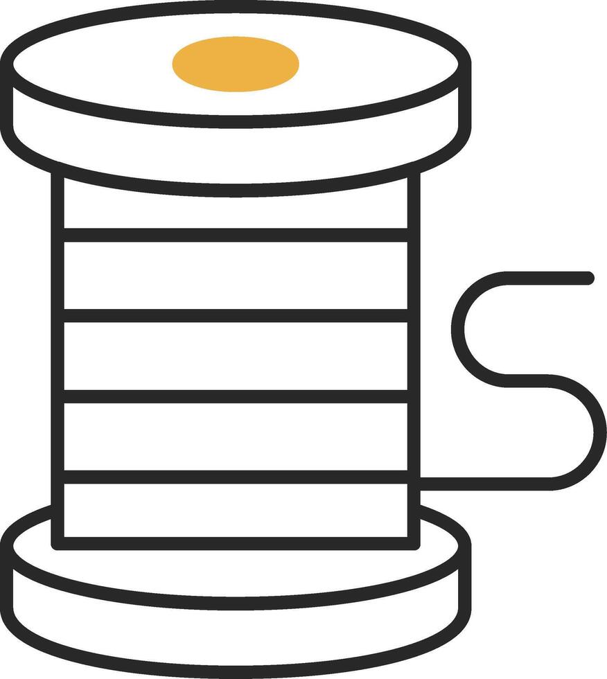 Thread Skined Filled Icon vector