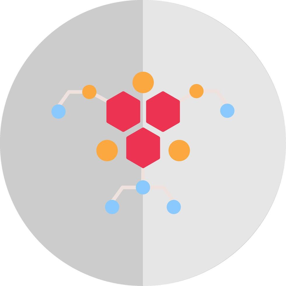 Molecule Flat Scale Icon vector