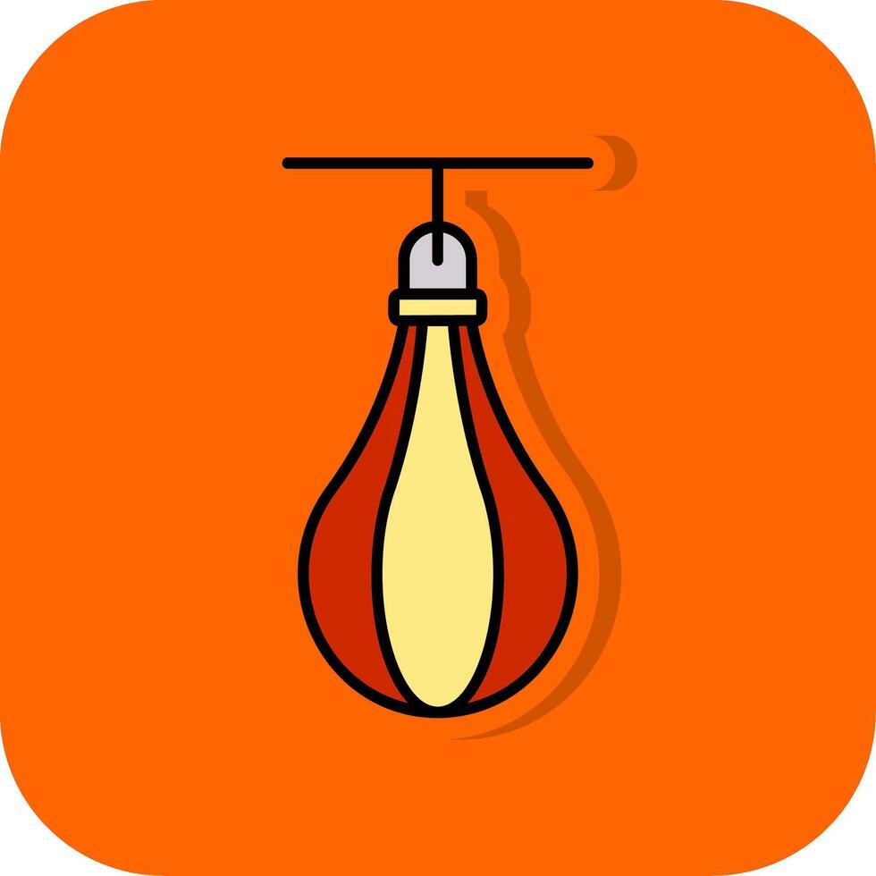 Speed Bag Filled Orange background Icon vector