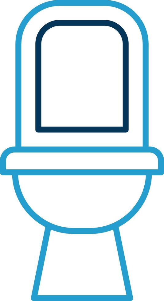 Toilet Line Blue Two Color Icon vector