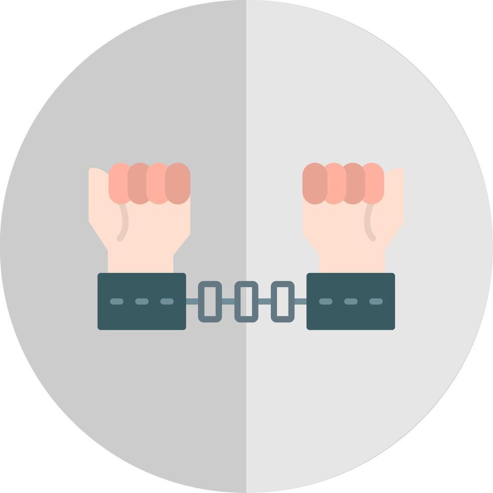 Arrested Criminal Flat Scale Icon vector
