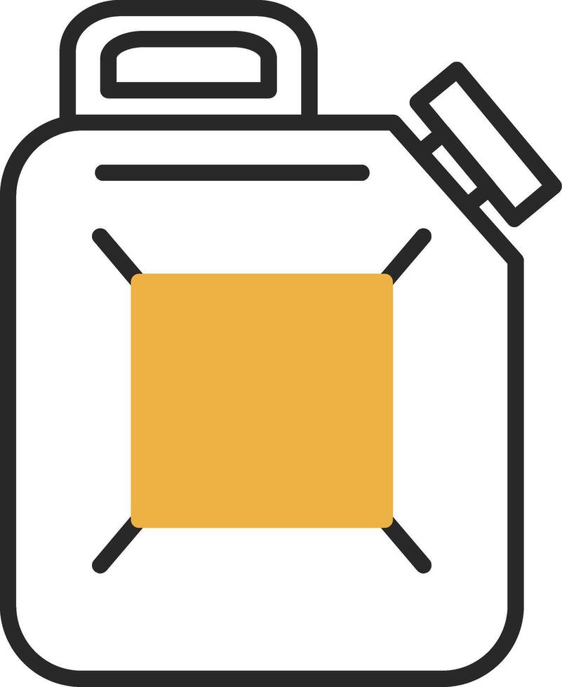 Canister Skined Filled Icon vector