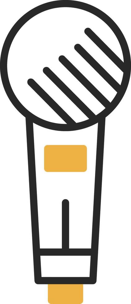 mic desollado lleno icono vector