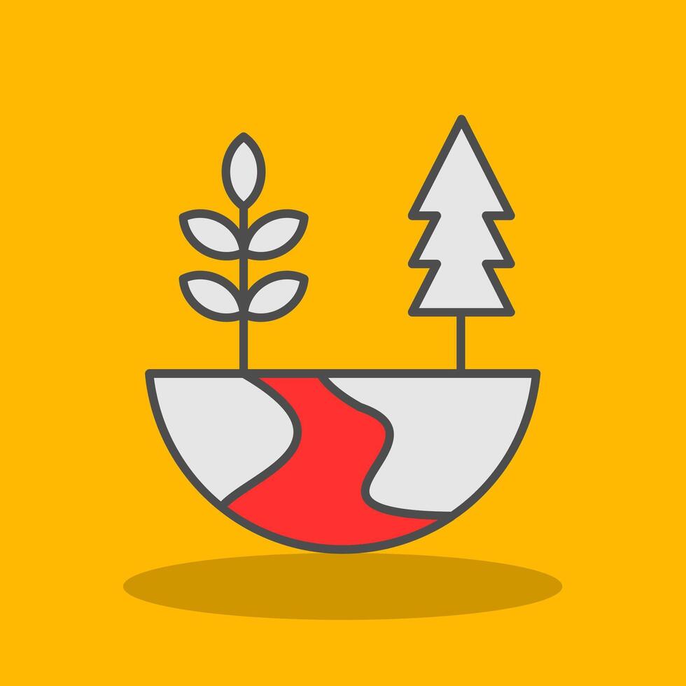 Nature Filled Shadow Icon vector