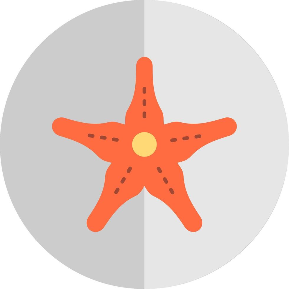 StarFish Flat Scale Icon vector
