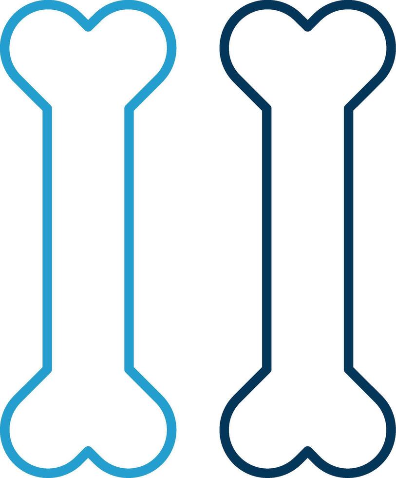 Bones Line Blue Two Color Icon vector