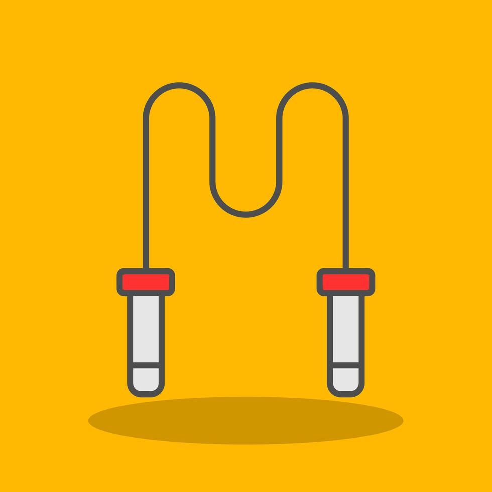 Skipping Rope Filled Shadow Icon vector