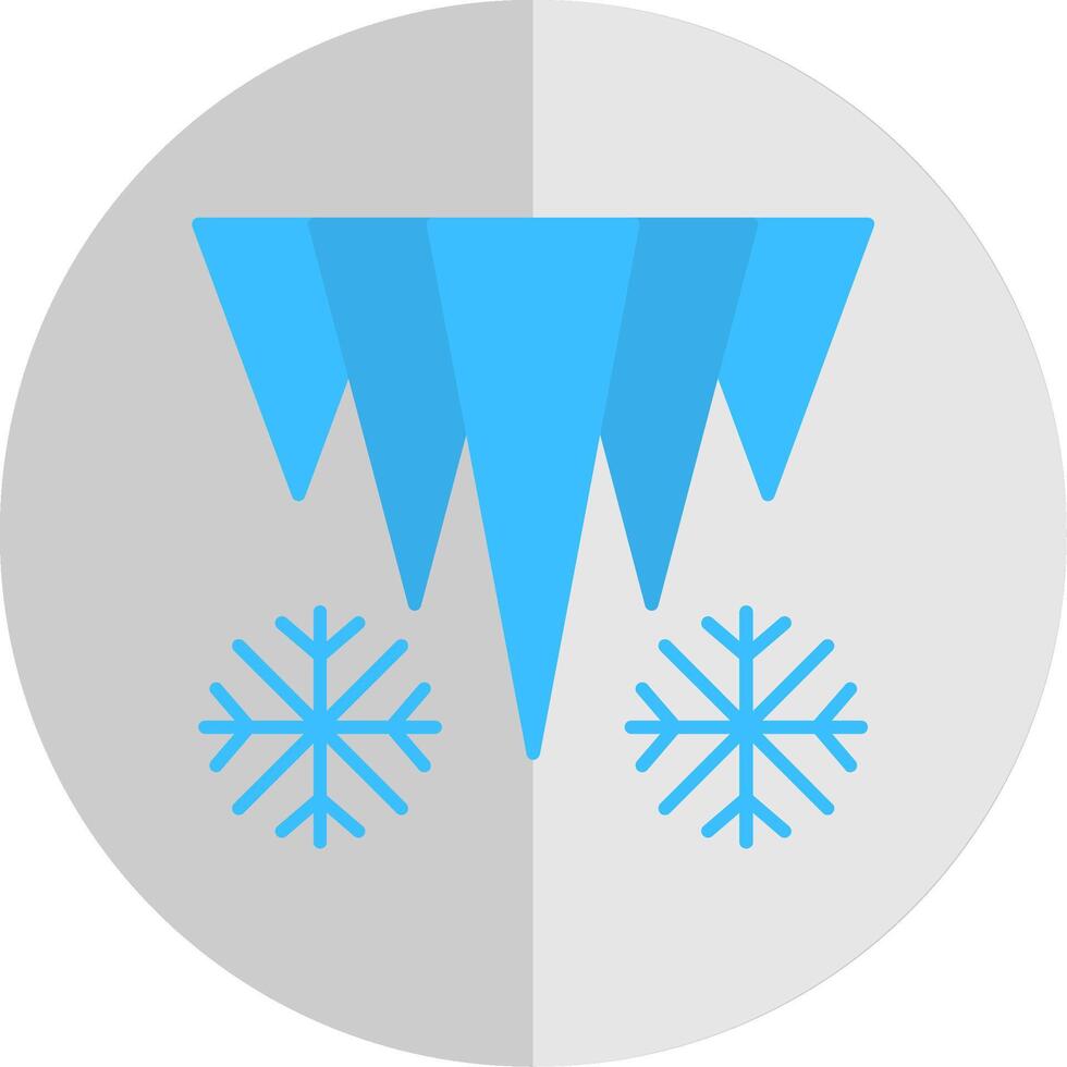 Icicle Flat Scale Icon vector