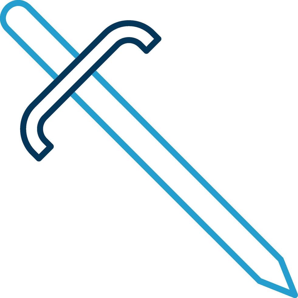 Cutlass Line Blue Two Color Icon vector