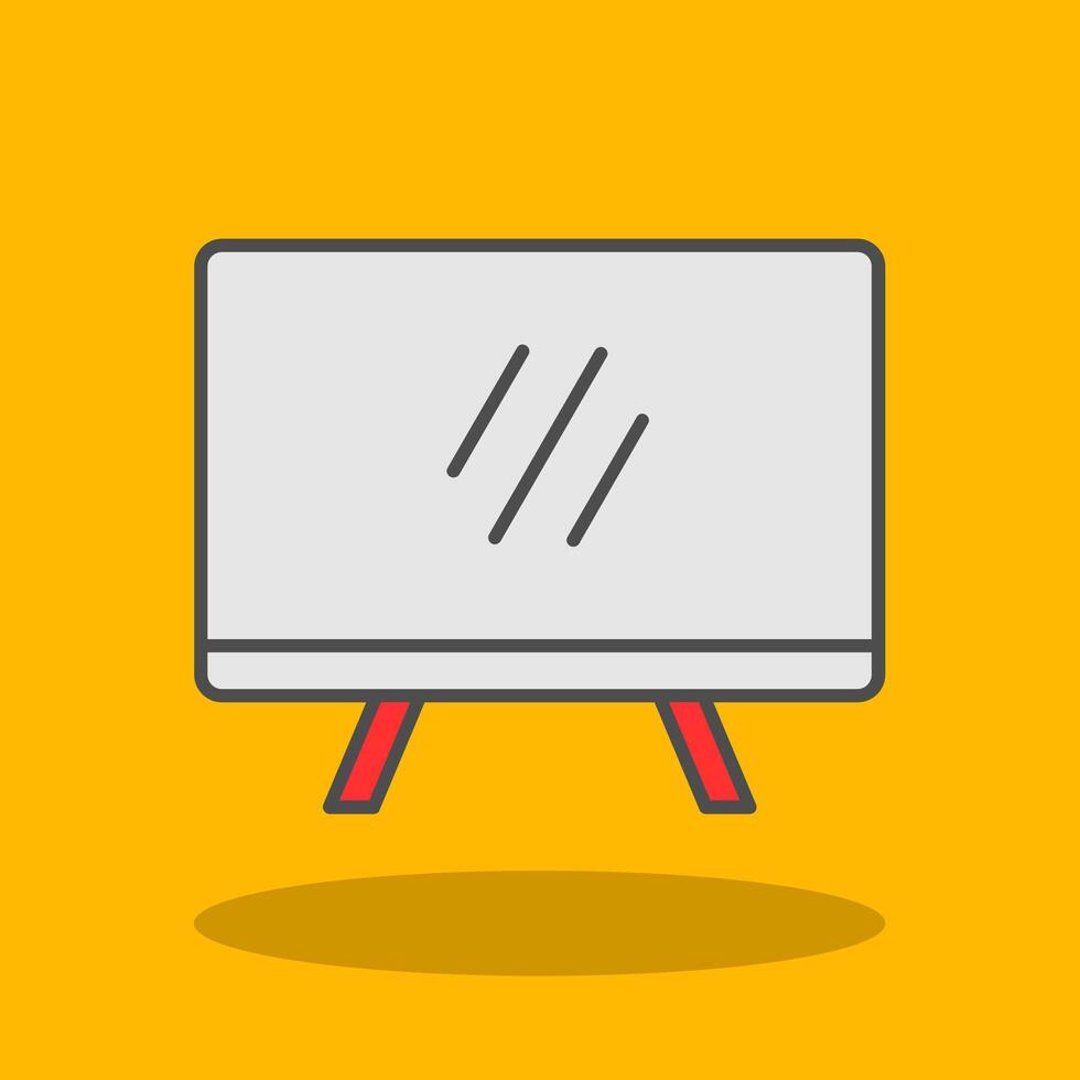 Television Filled Shadow Icon vector