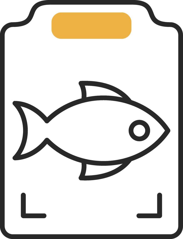 Fish Cooking Skined Filled Icon vector