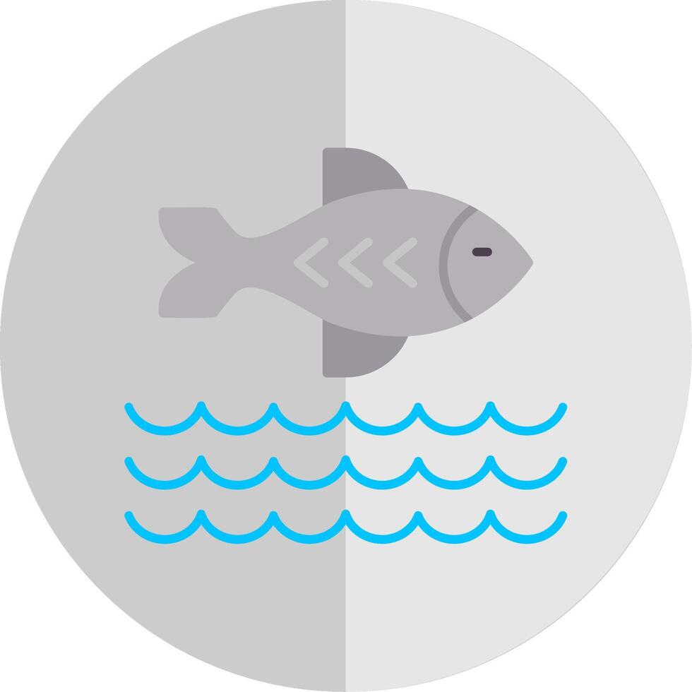 Fish Flat Scale Icon vector