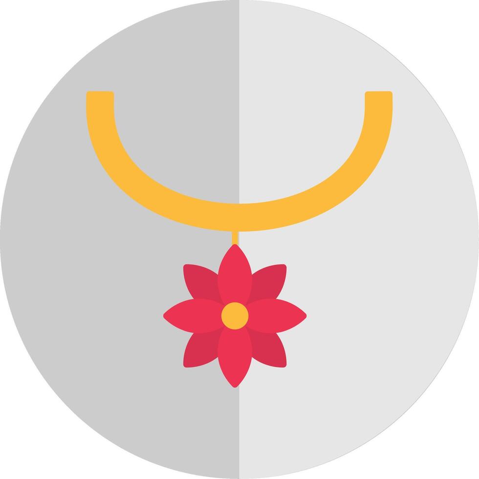 Flower Necklace Flat Scale Icon vector