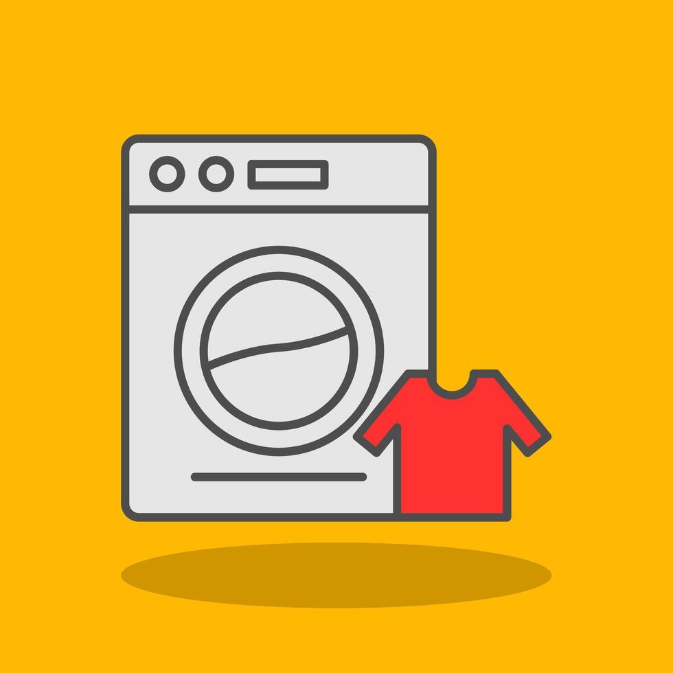 Laundry Filled Shadow Icon vector