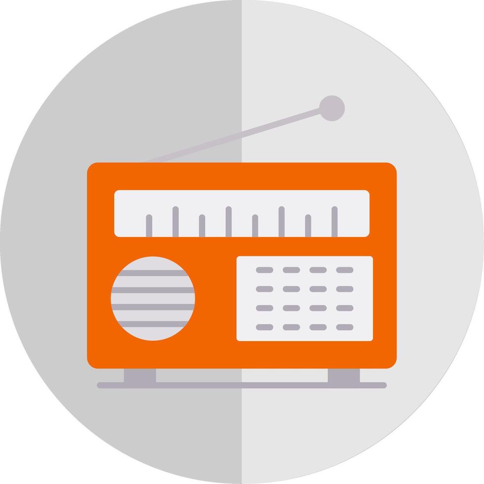 Radio Flat Scale Icon vector