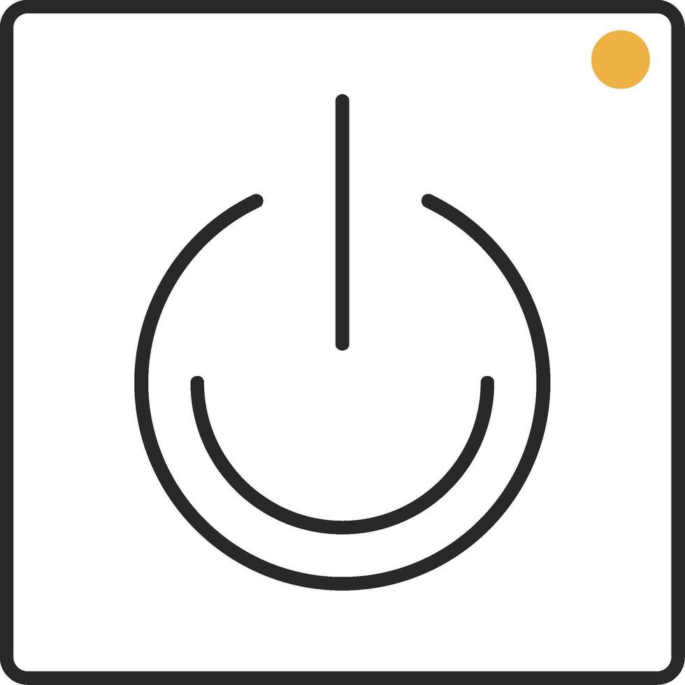 Turn On Skined Filled Icon vector