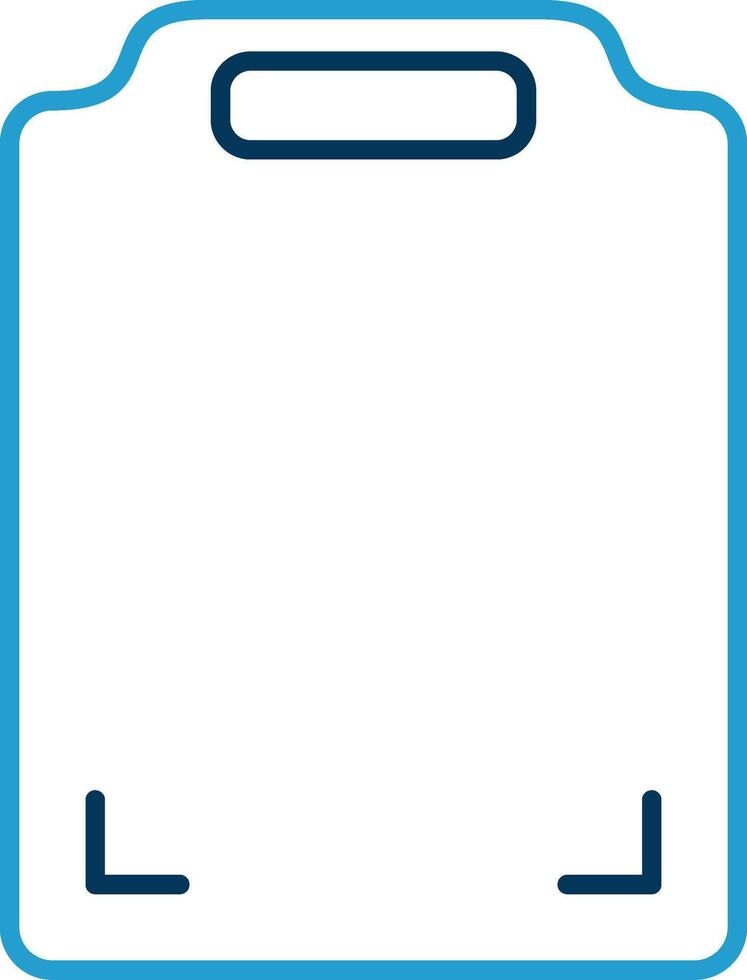 Cutting Board Line Blue Two Color Icon vector
