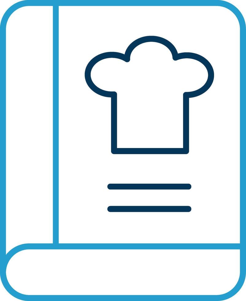 Cook Book Line Blue Two Color Icon vector