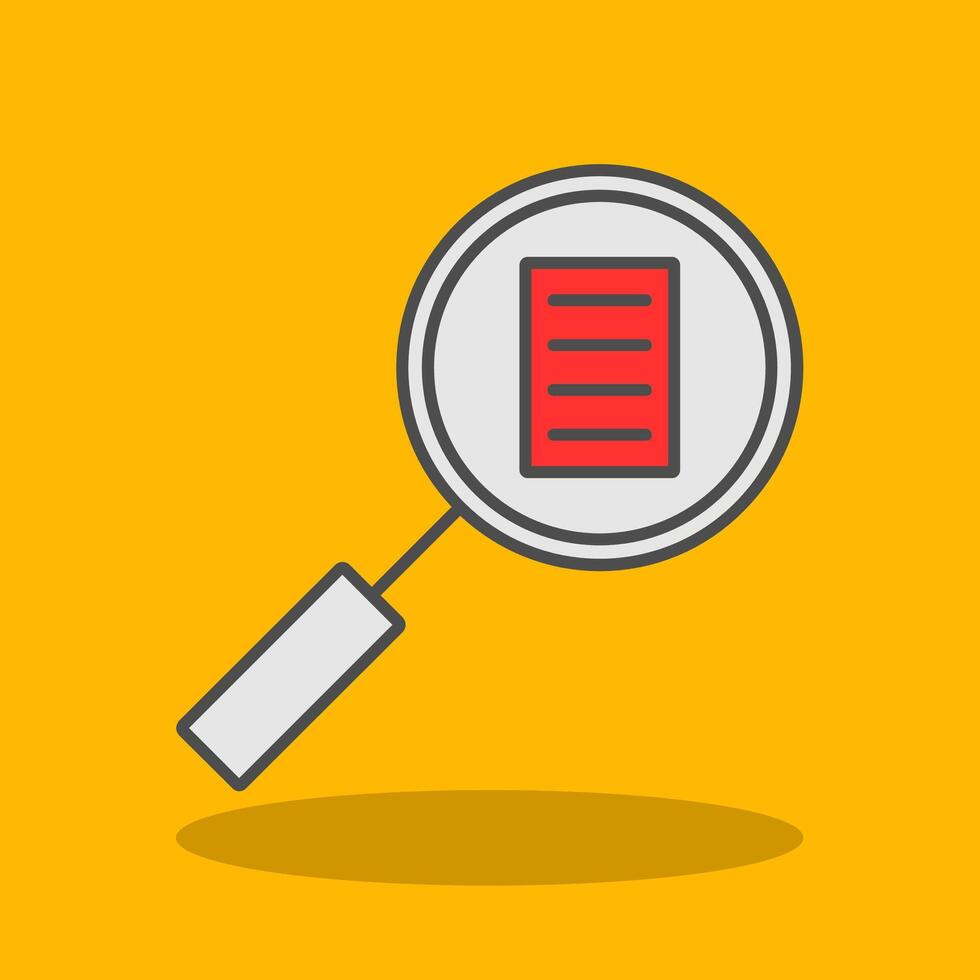 Audit Filled Shadow Icon vector