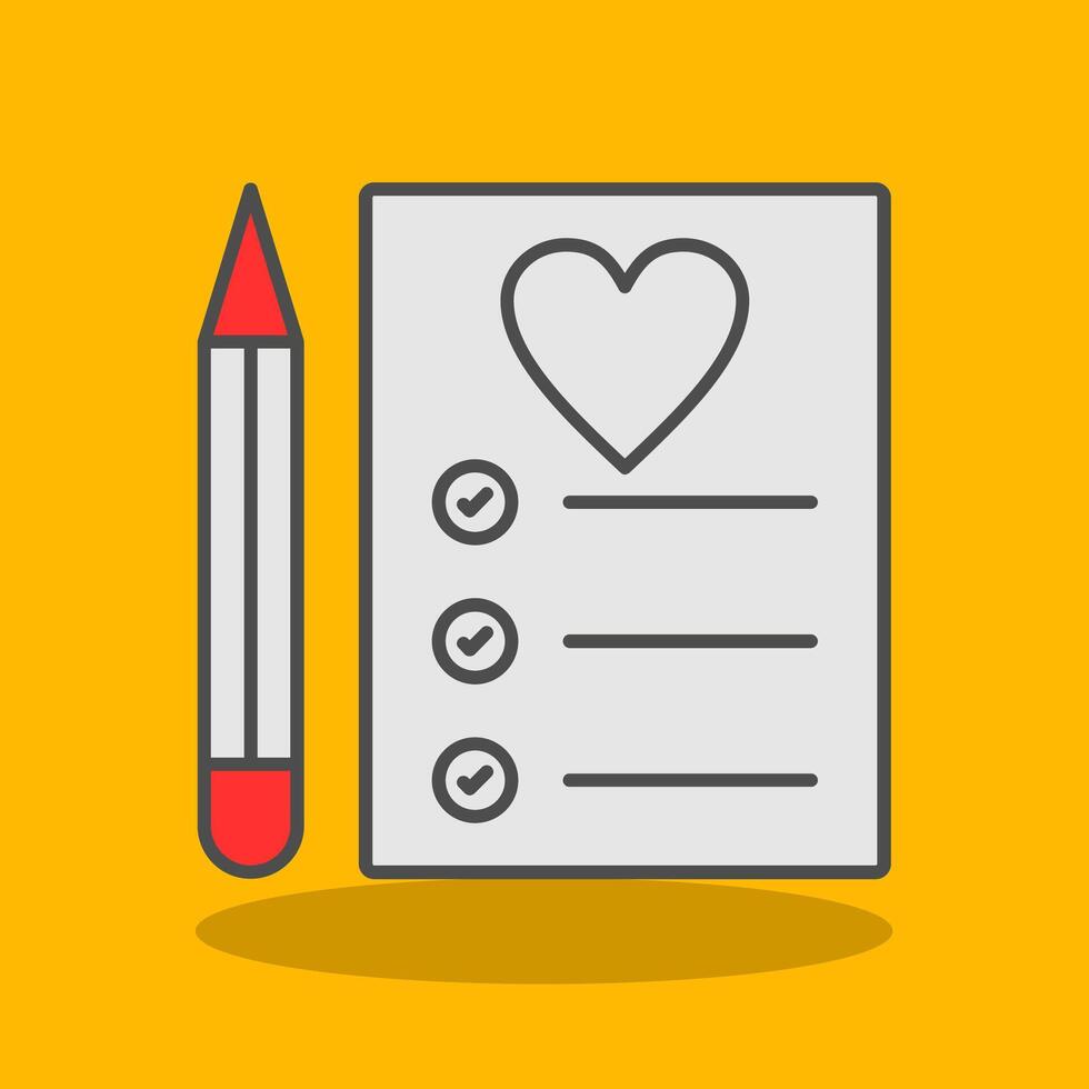Procedure Filled Shadow Icon vector