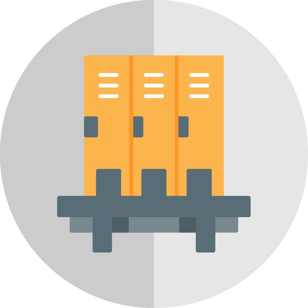 Lockers Flat Scale Icon vector