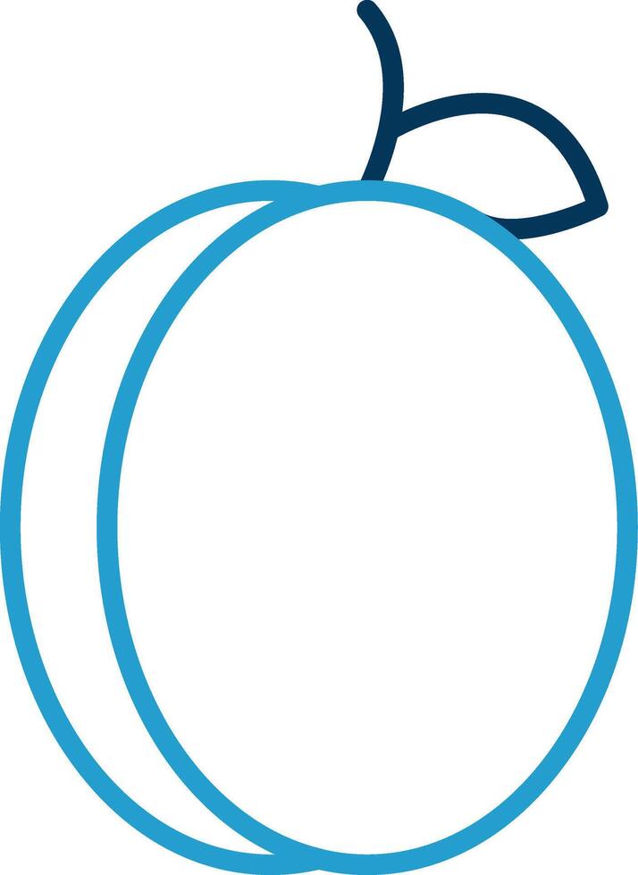 Plum Line Blue Two Color Icon vector