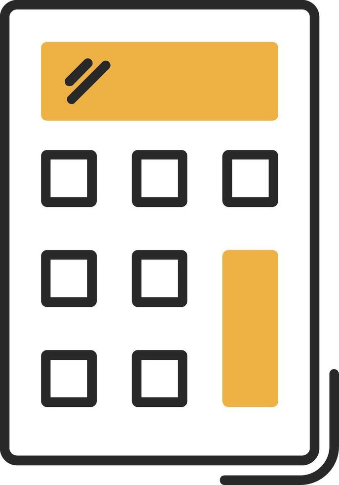 Calculator Skined Filled Icon vector