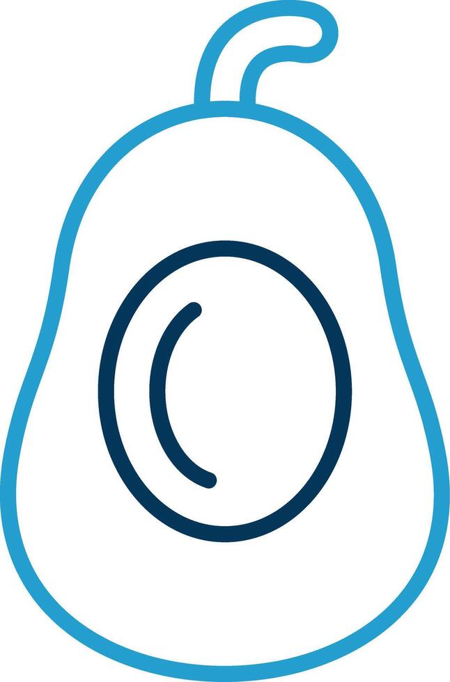 Avocados Line Blue Two Color Icon vector