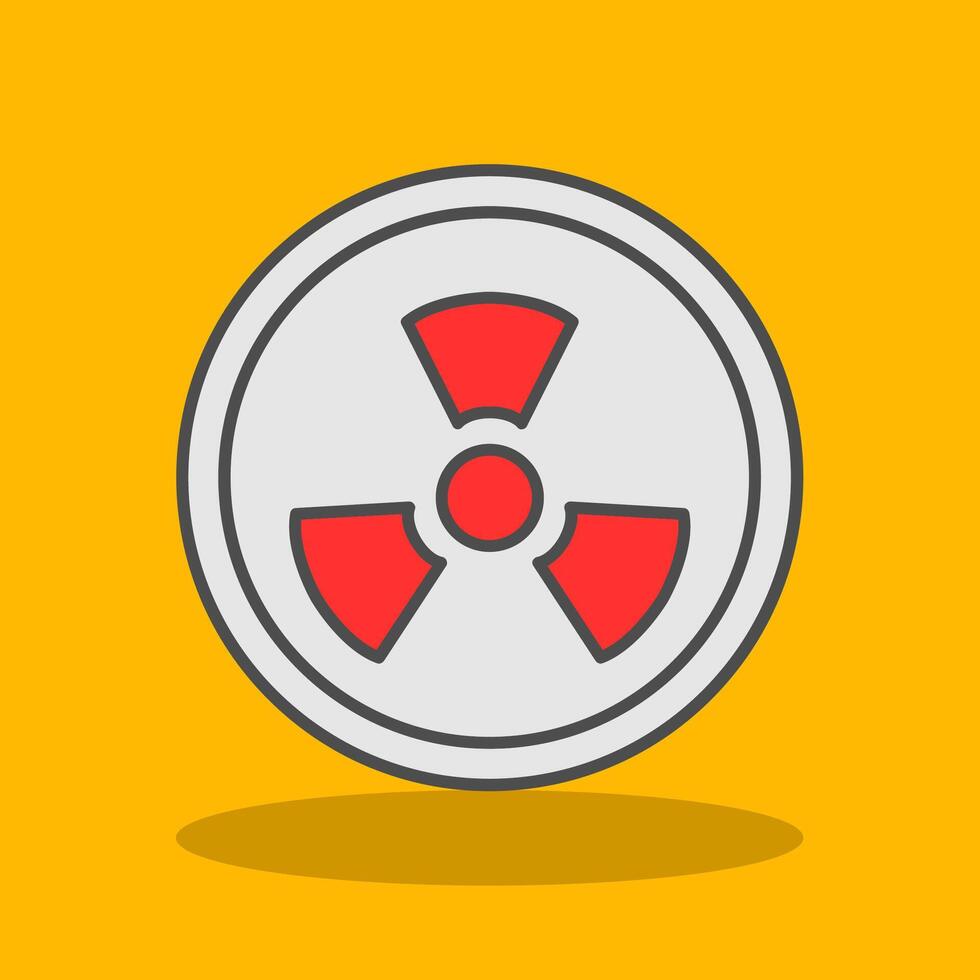 Radioactivity Filled Shadow Icon vector