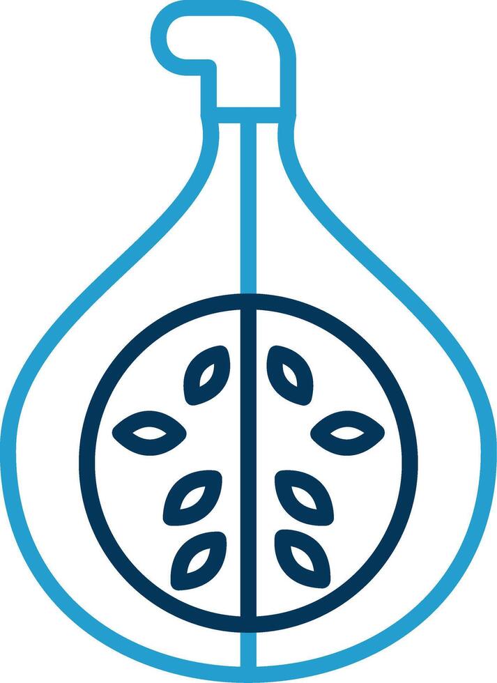 Fig Line Blue Two Color Icon vector