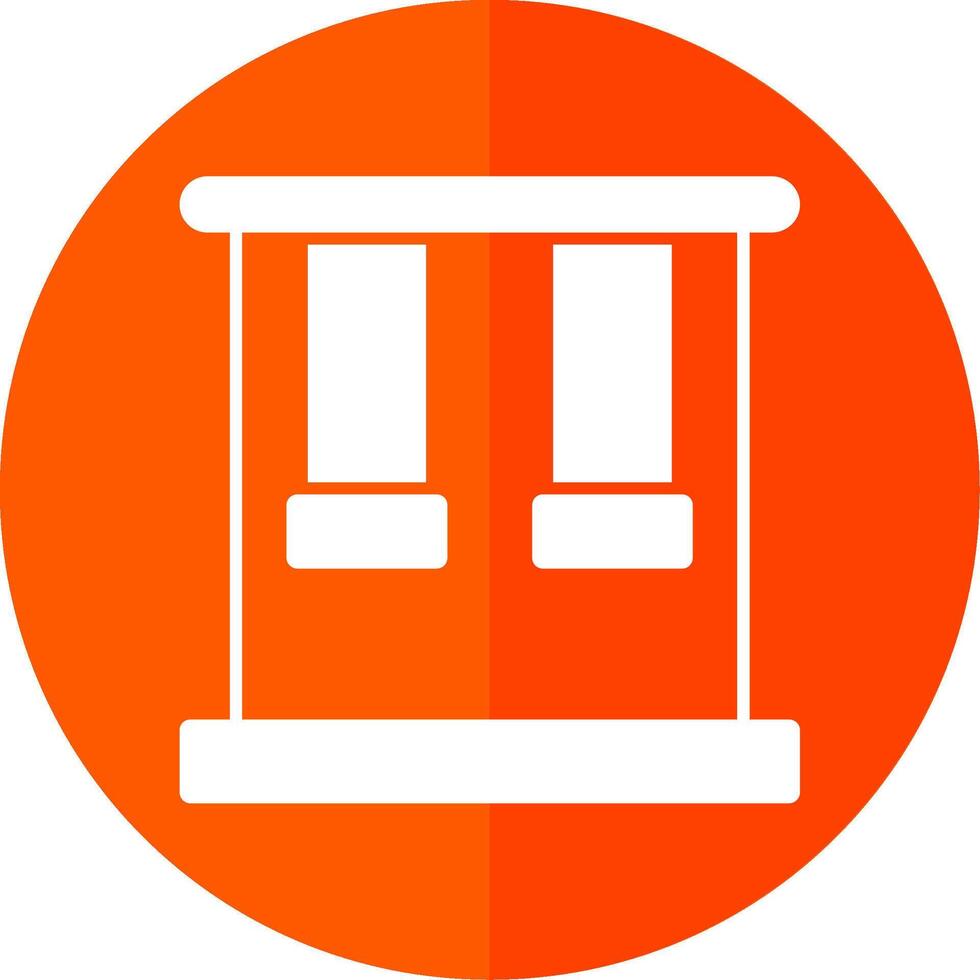 Trapeze Glyph Red Circle Icon vector