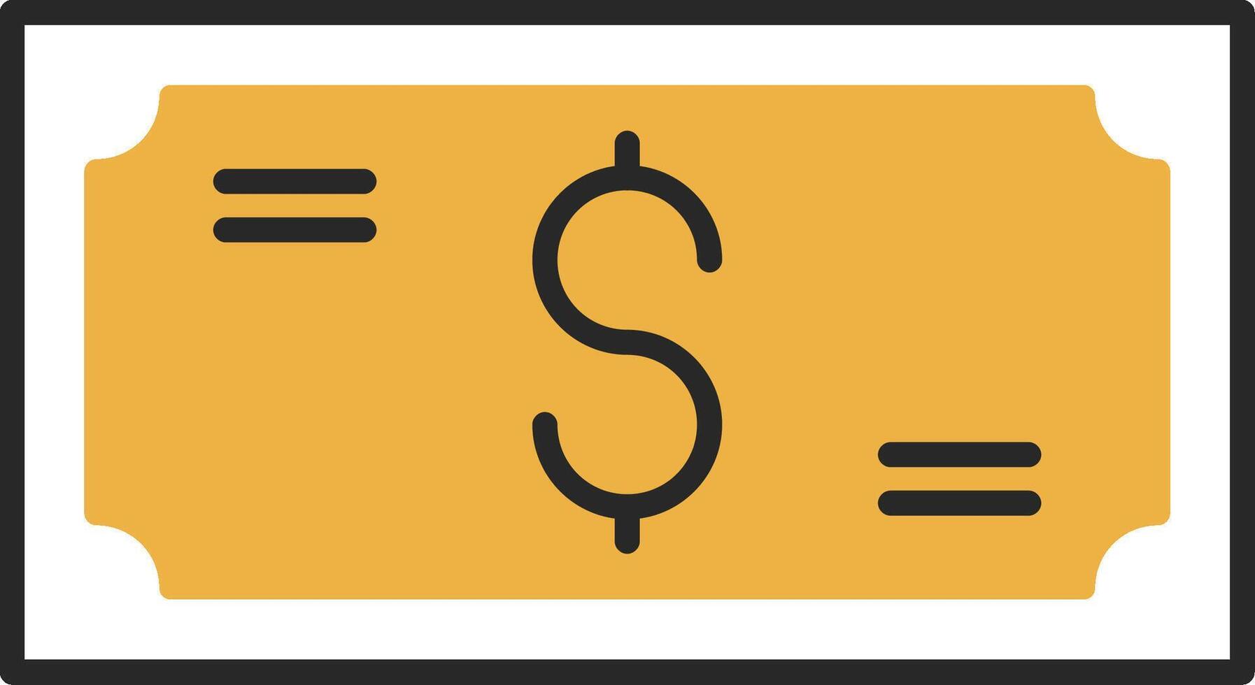 Money Skined Filled Icon vector