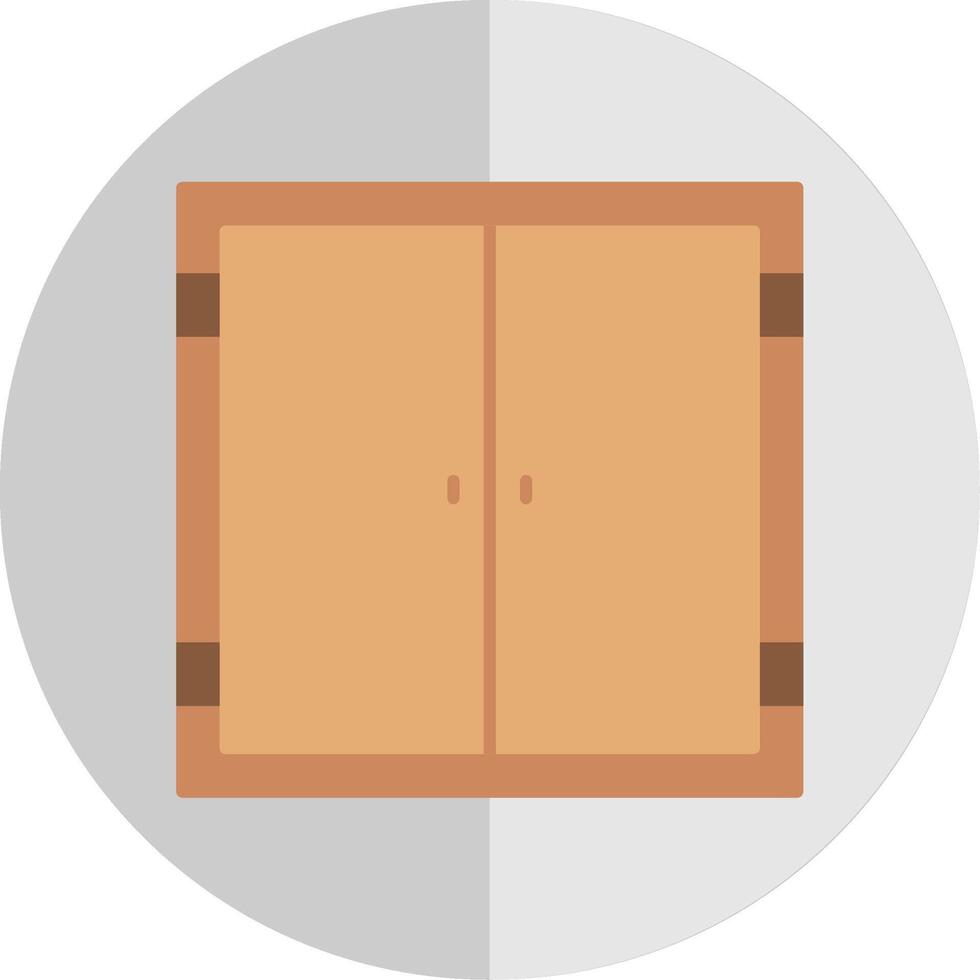 puerta plano escala icono vector