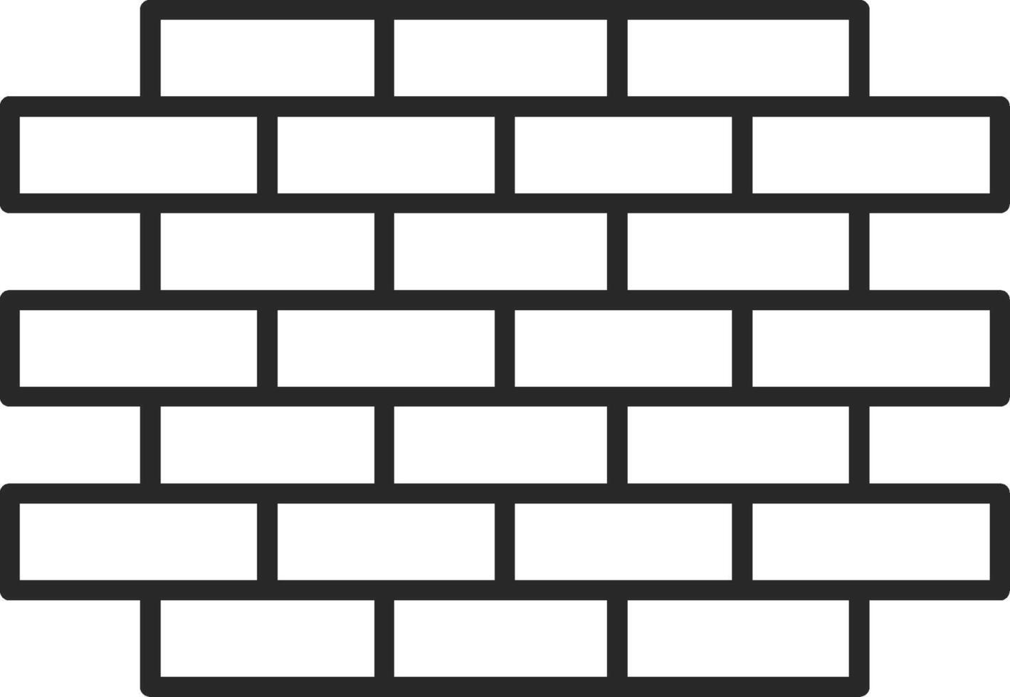 Brick Wall Skined Filled Icon vector