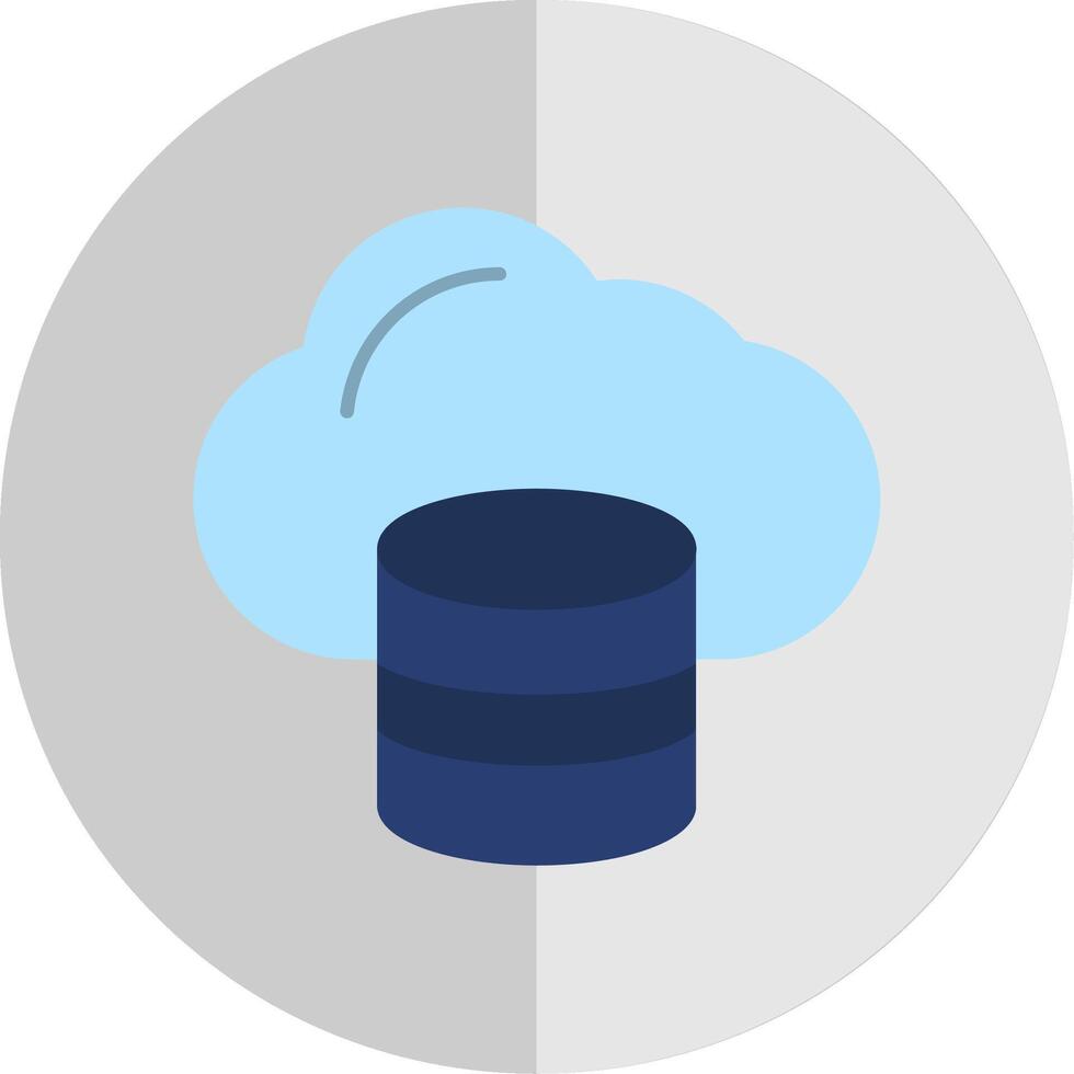 Cloud Data Flat Scale Icon vector