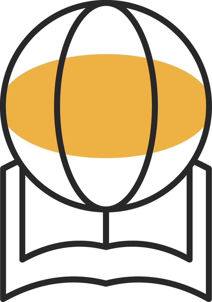 Global Education Skined Filled Icon vector