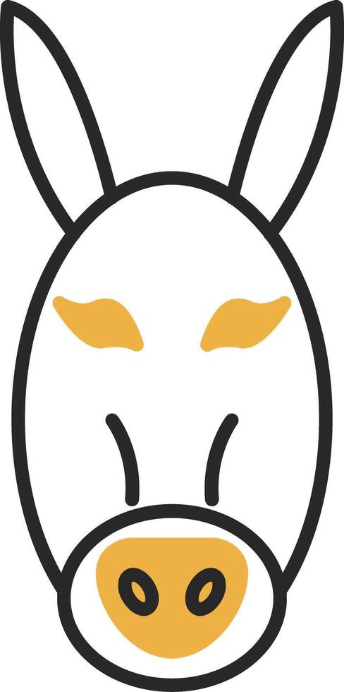 Donkey Skined Filled Icon vector