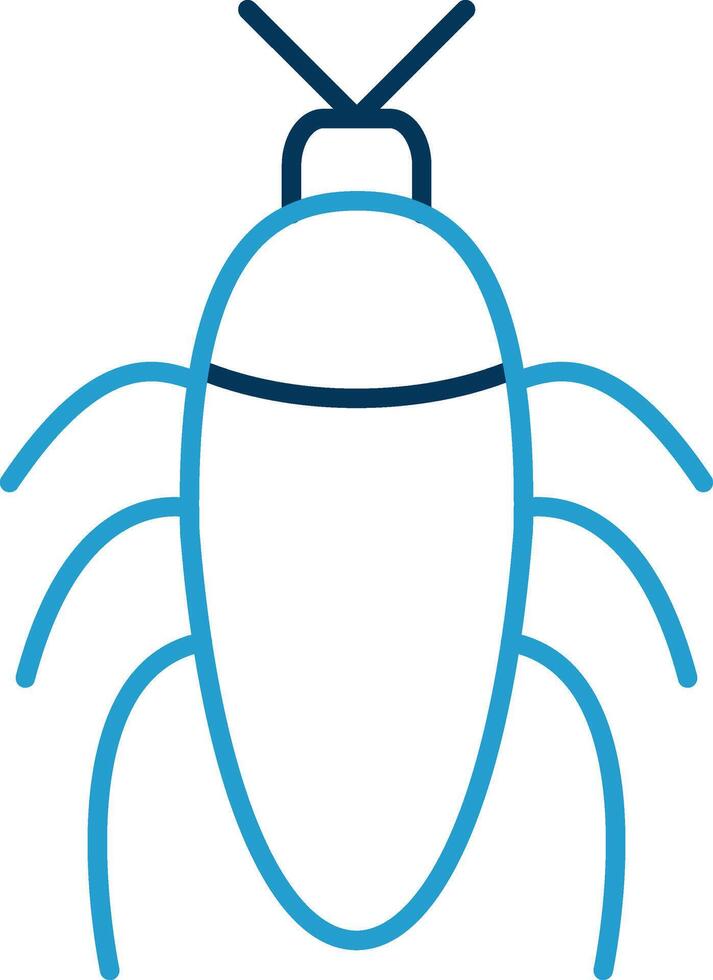 Insect Line Blue Two Color Icon vector