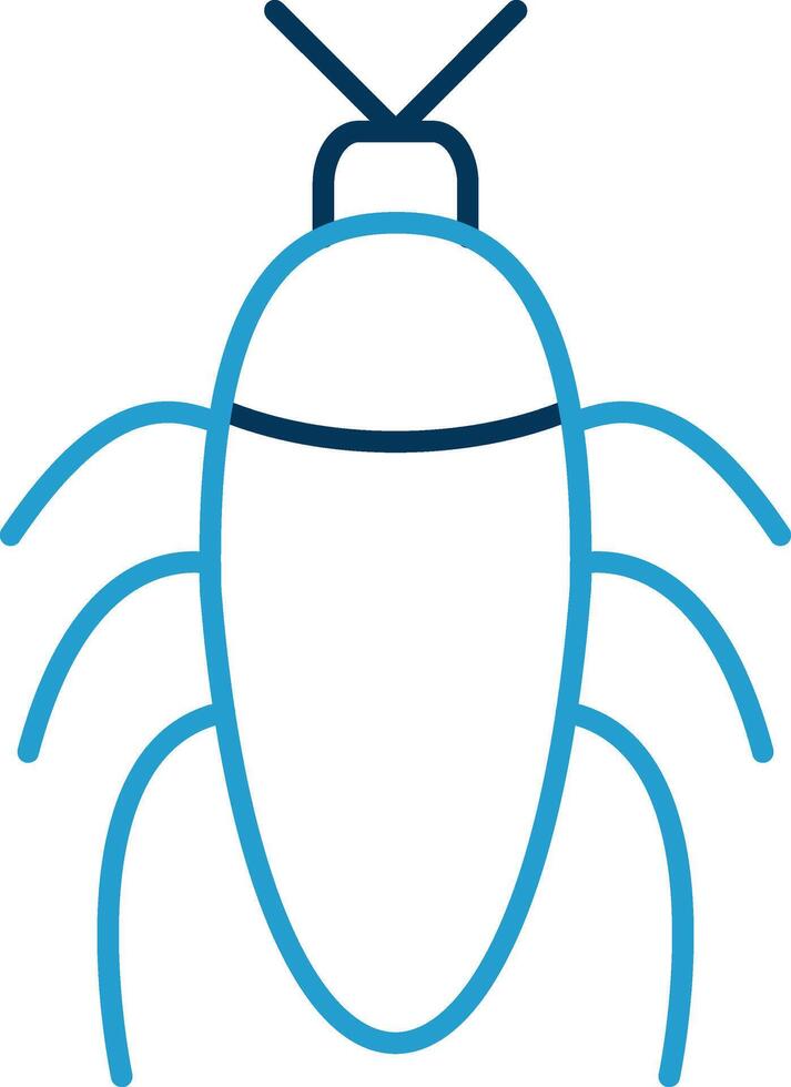 Insect Line Blue Two Color Icon vector