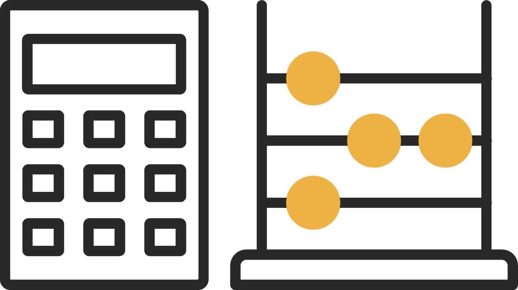Abacus Skined Filled Icon vector