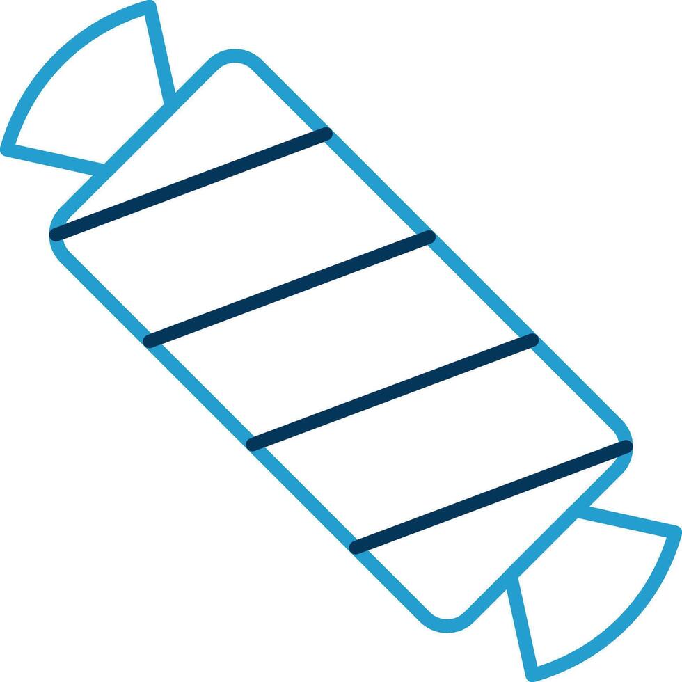 Candy Line Blue Two Color Icon vector