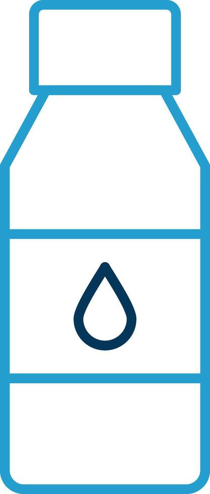 Bottle Line Blue Two Color Icon vector