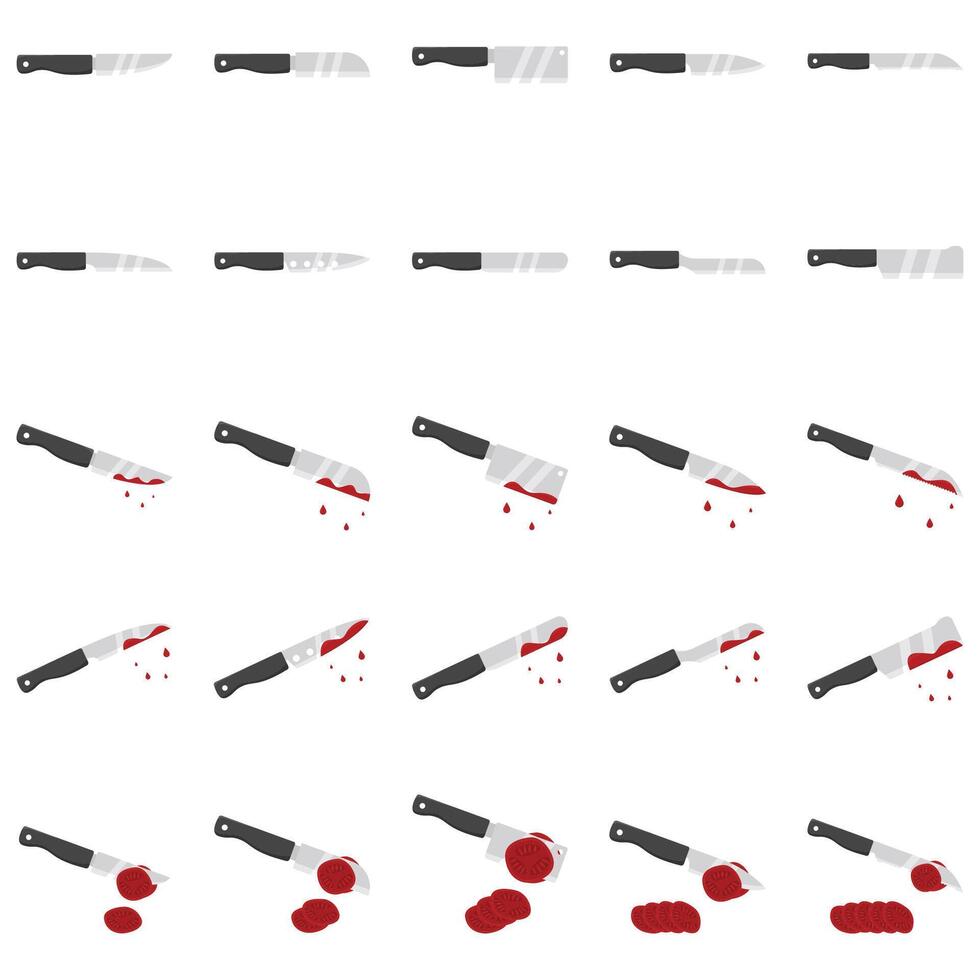 Illustration of knife pack vector